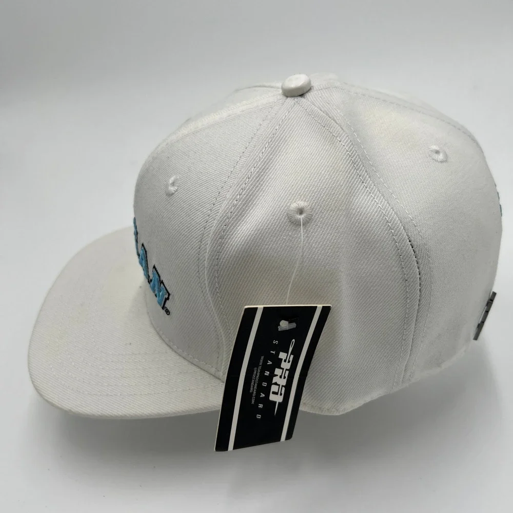 Pro Standard Spelman College HBCU Snapback Hat White Blue Wool Leather Button